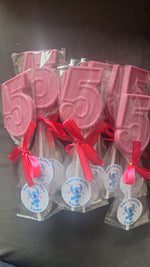 Chocolate Number Lollipops #5