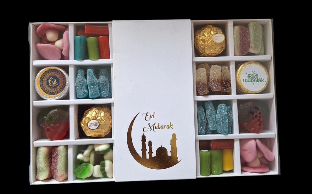 White Eid Mubarak sweets & chocolate selection box