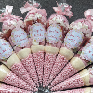 Floral personalised Sweet Cones