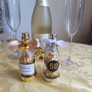 Mini Champagne Favour Bottles