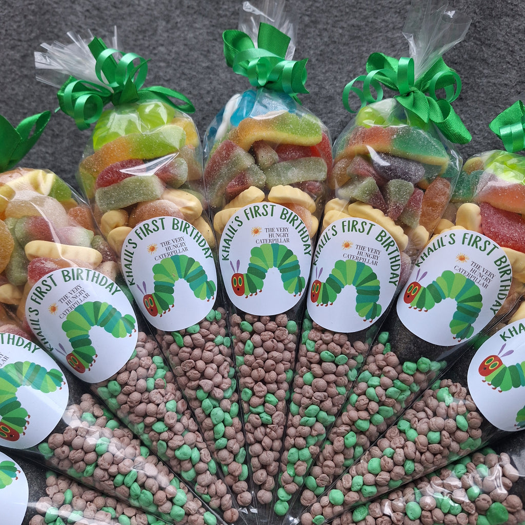 The Very Hungry Caterpillar themed sweet cones