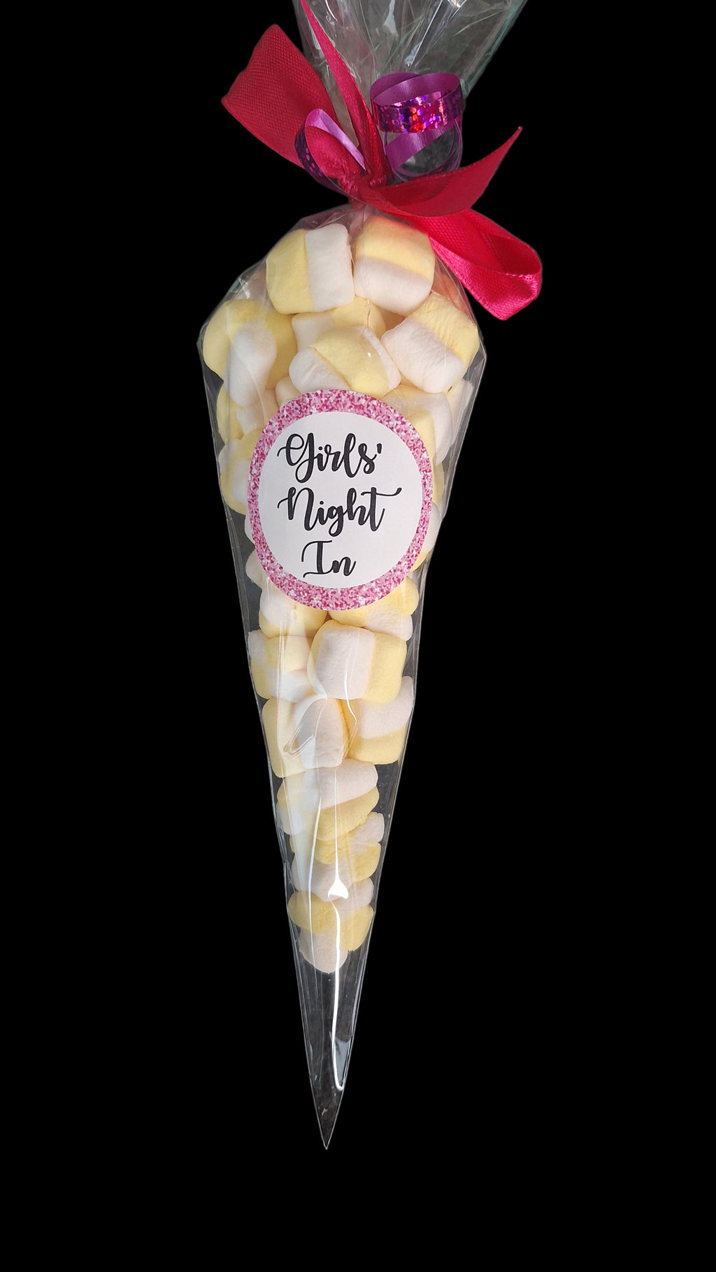 Popcorn flavour marshmallow cones