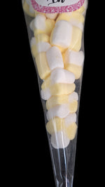 Popcorn flavour marshmallow cones