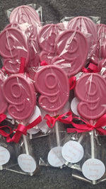 Chocolate Number Lollipops #9