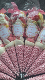 Floral personalised Sweet Cones