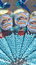 Hot Wheels themed sweet cones