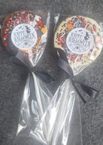 Halloween Chocolate Lollipops with Sprinkles