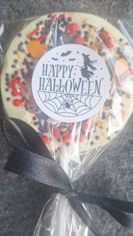 Halloween Chocolate Lollipops with Sprinkles