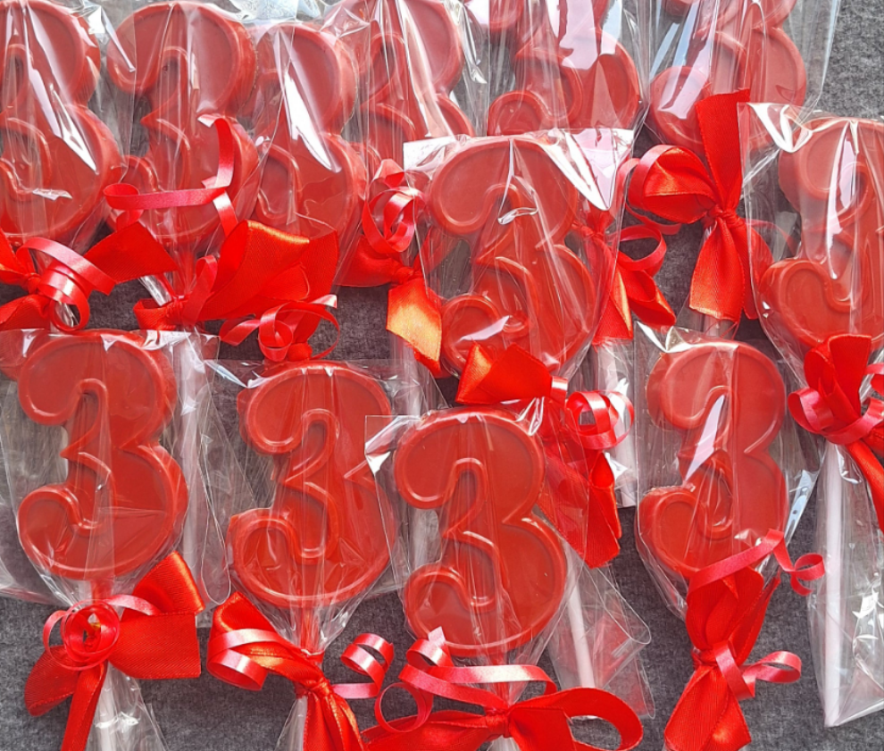 Chocolate Number Lollipops #3
