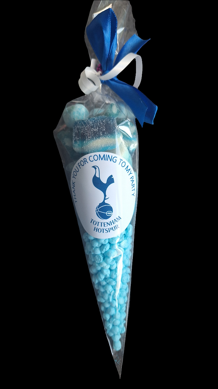 Tottenham Hotspurs themed sweet cones