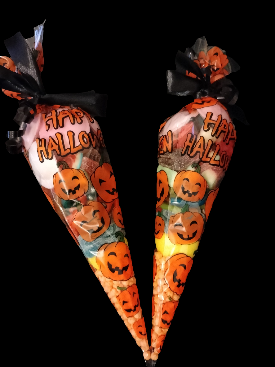 Halloween themed sweet cones