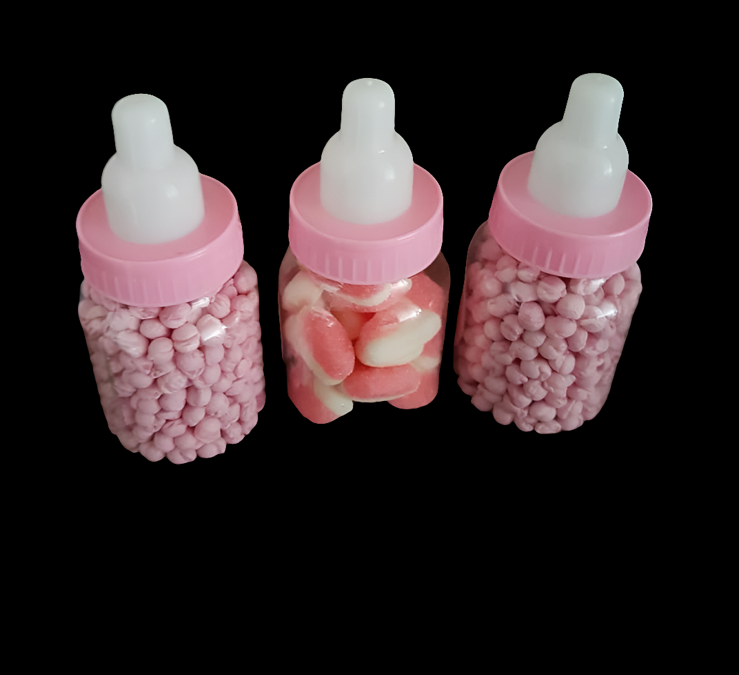 Pink Baby Sweet Bottles – Sweet Cones Candy Floss