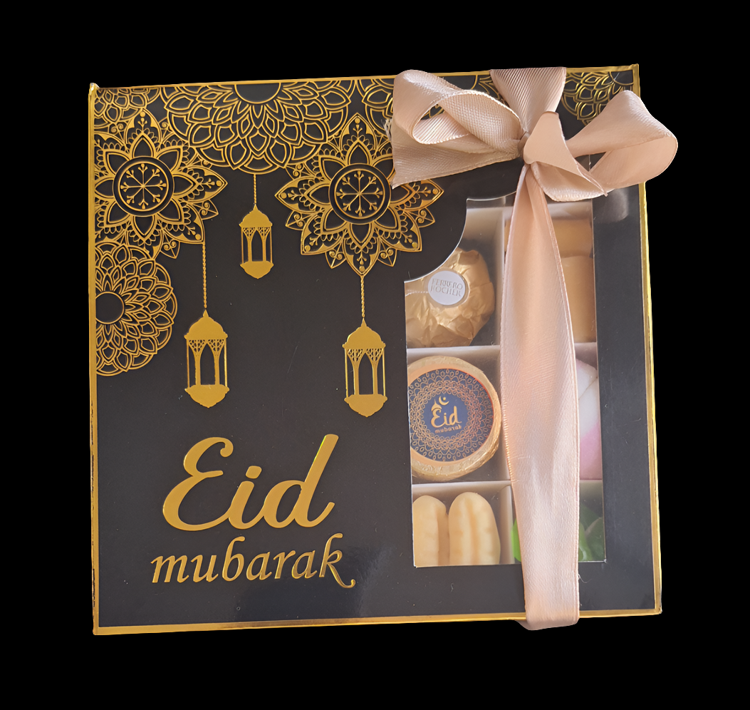 Black & Gold Eid Mubarak Sweets & Chocolate Selection Box