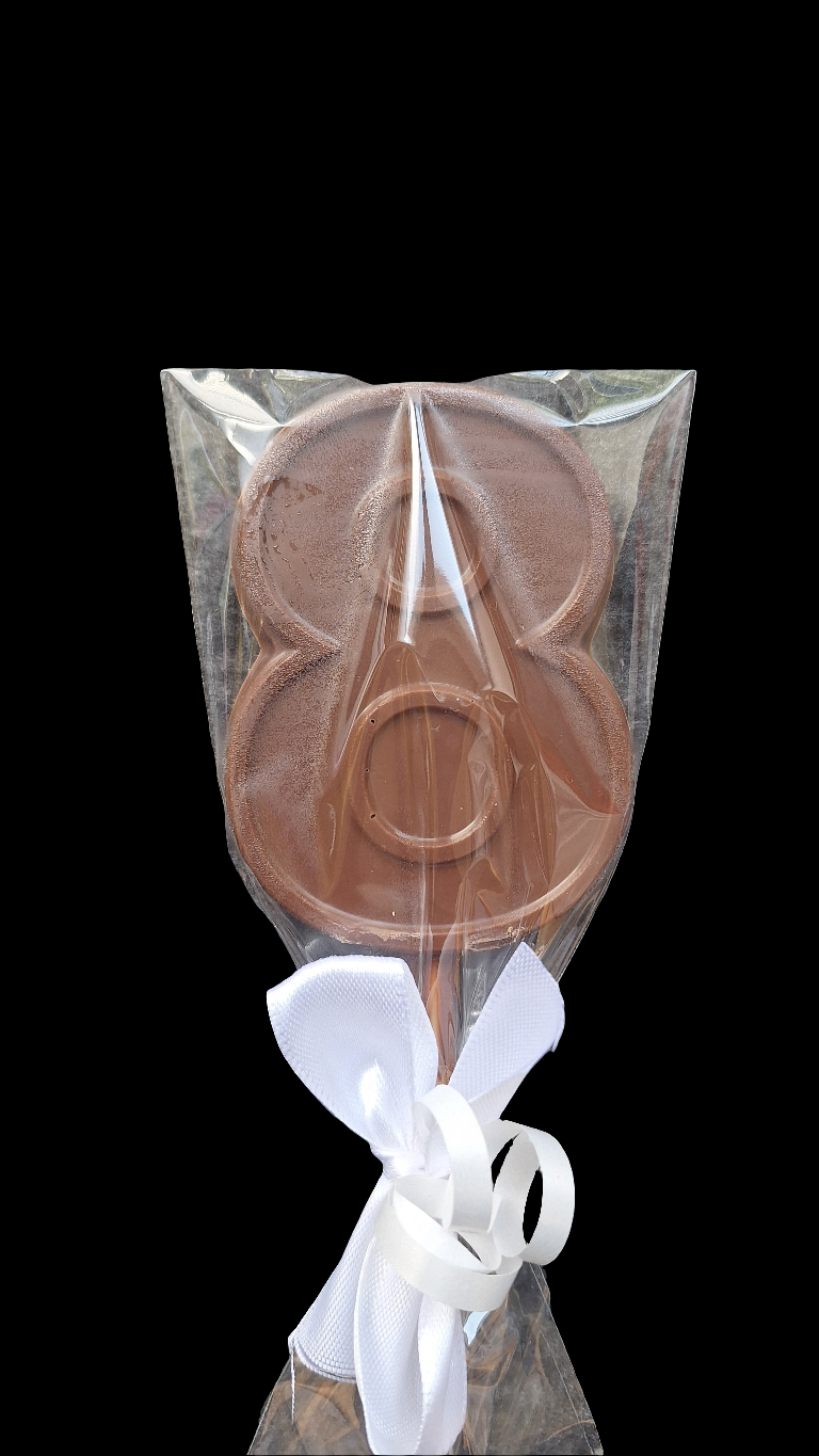 Chocolate Number Lollipops #8