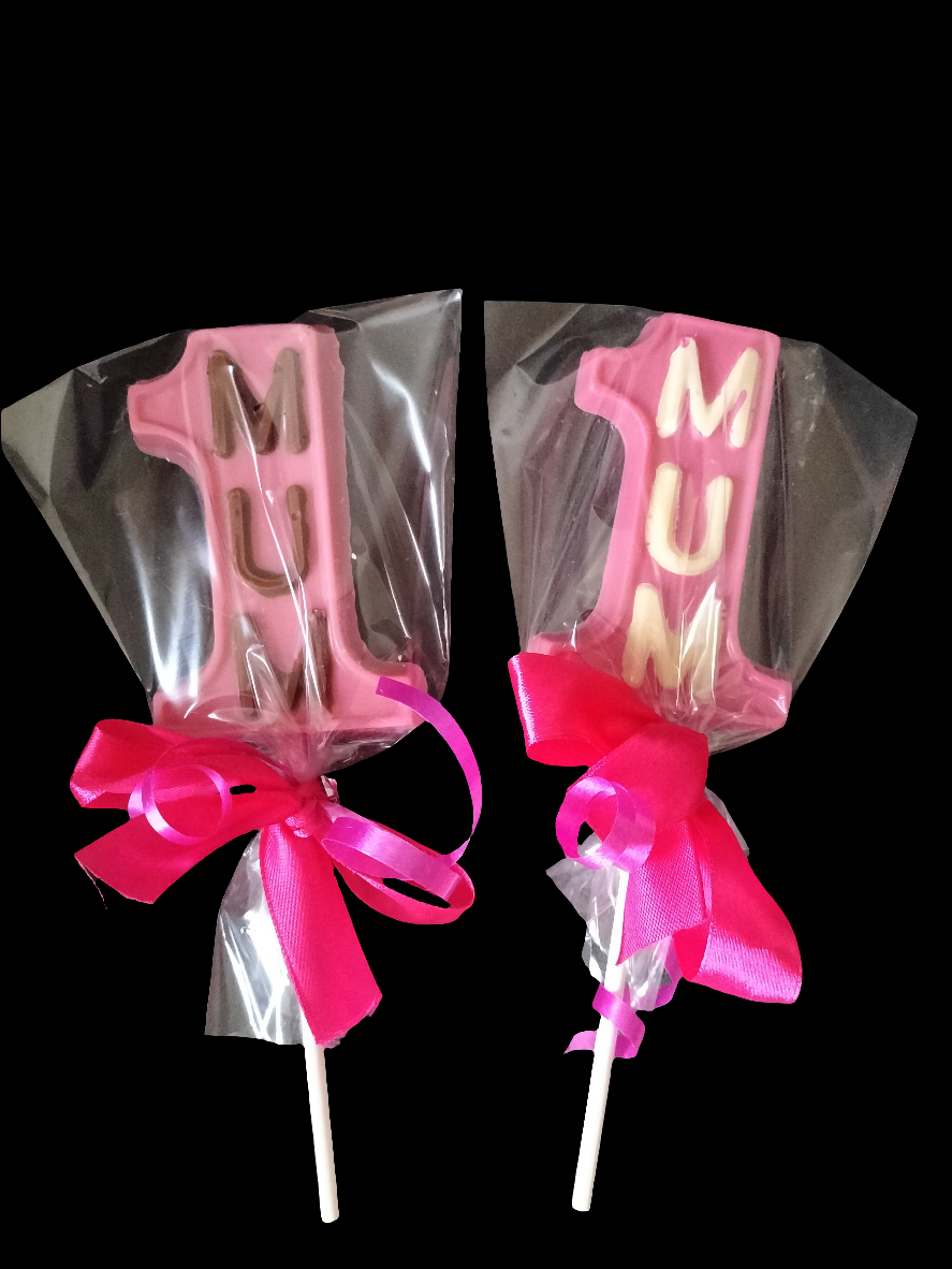 No.1 Mum Ruby Chocolate Lollipop