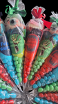 Zombie themed sweet cones