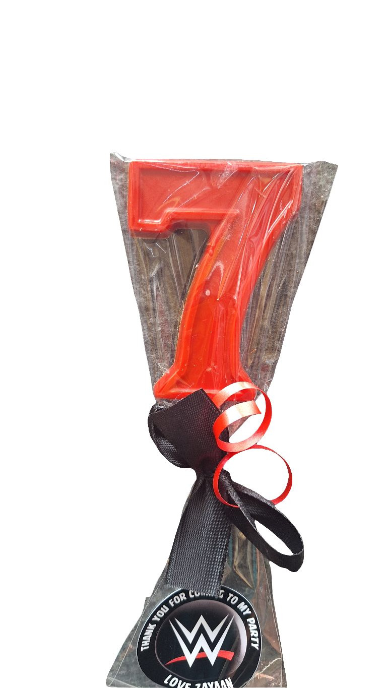 Chocolate Number Lollipops #7