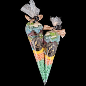 Eid Mubarak themed sweet cones