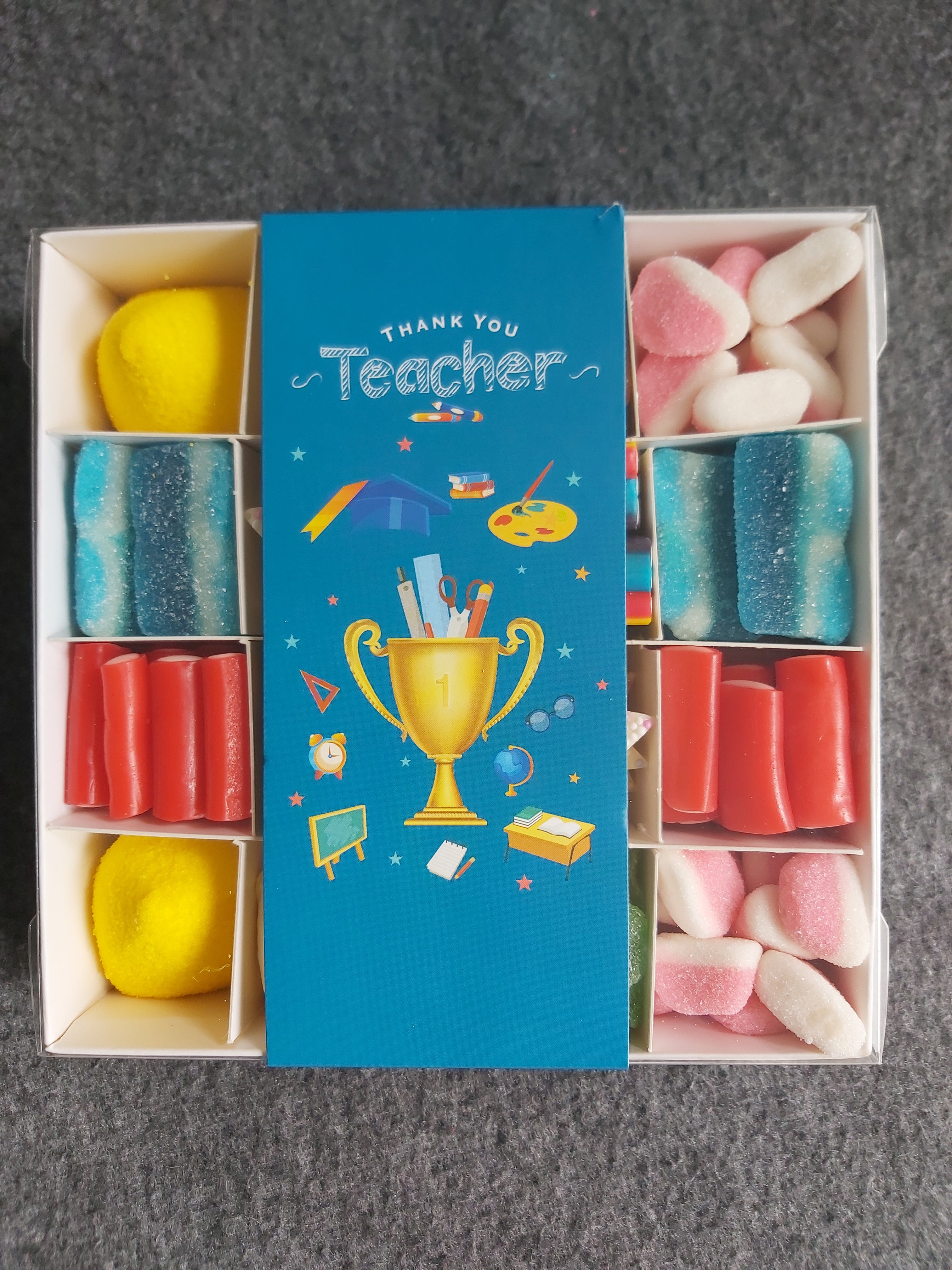 Thank You Teacher Sweets Selection Box – Sweet Cones & Candy Floss