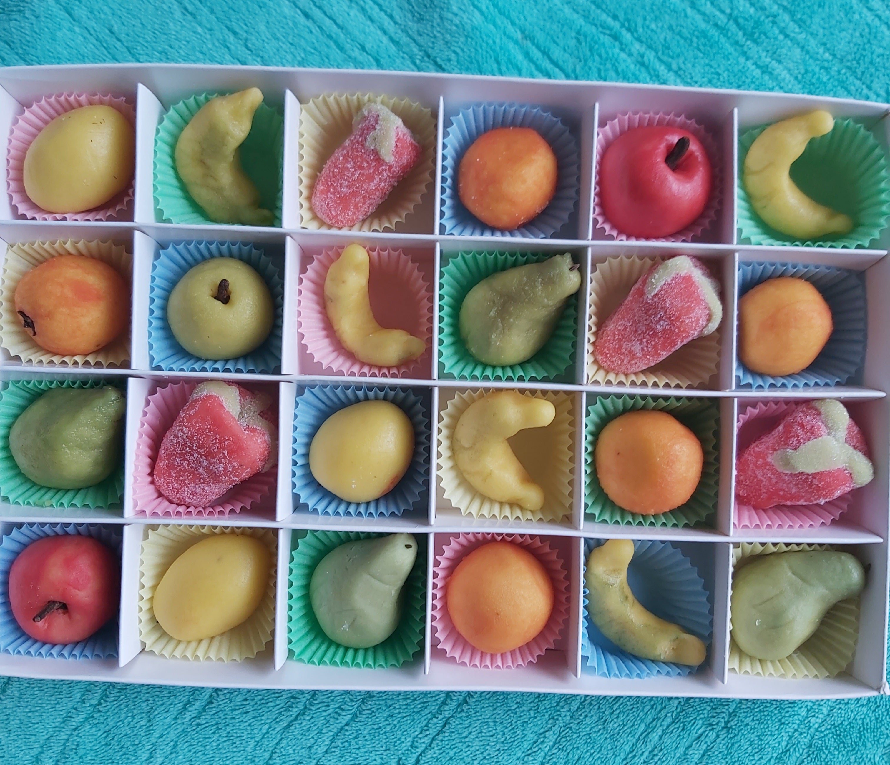 Handmade Marzipan Fruit – Sweet Cones & Candy Floss Handmade Marzipan Fruit – Sweet Cones & Candy Floss