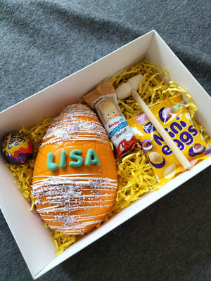 Personalised half Easter Egg Smash (with Hammer)