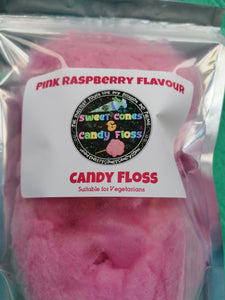 Pink Raspberry flavour Candy Floss
