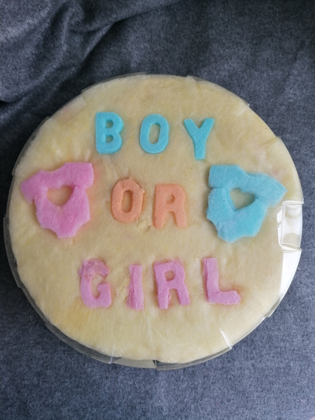Gender Reveal Candy Floss Cake