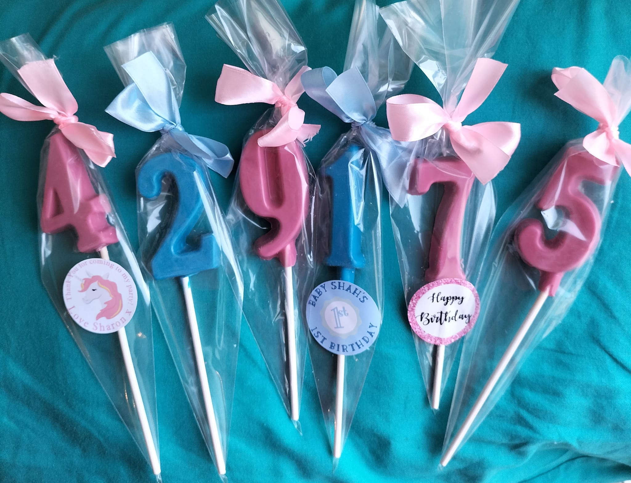 Chocolate Number Lollipops #9